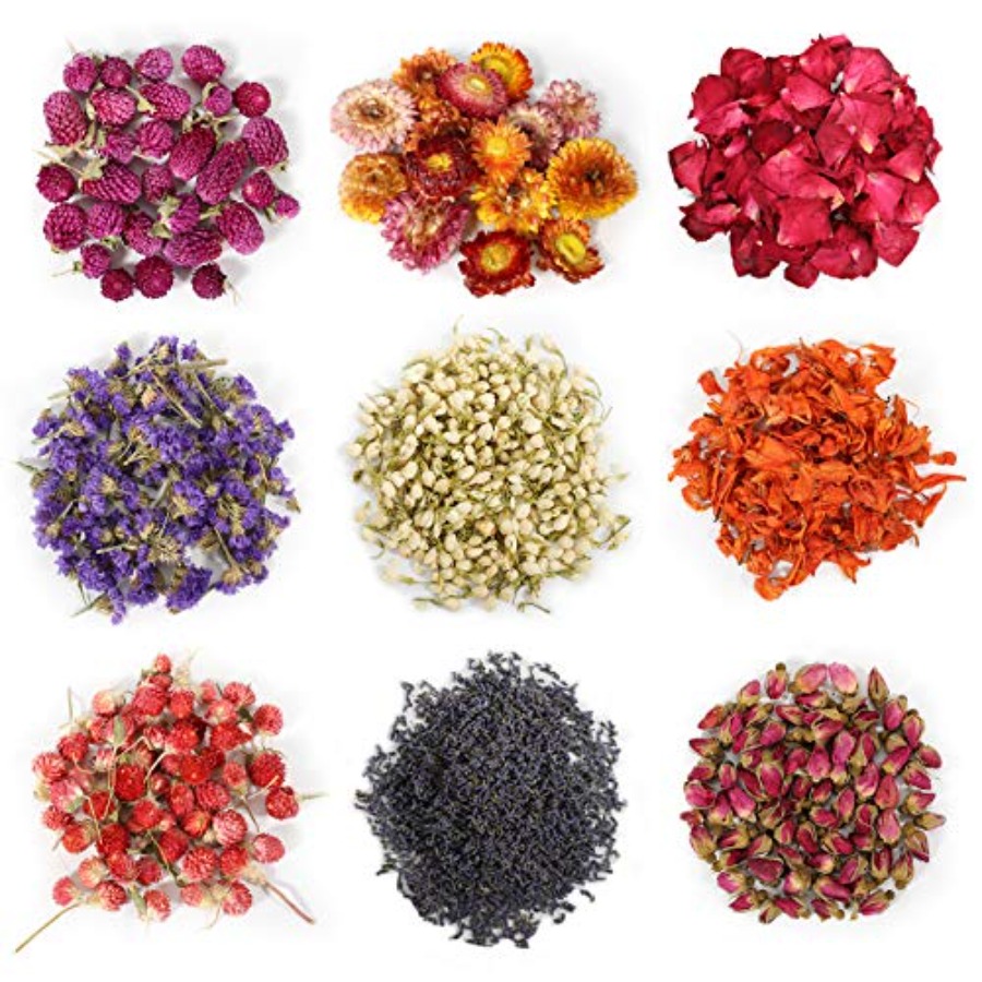 9 Bags Dried Flowers, 100% Nat - огляд і ціна Dried Herbs