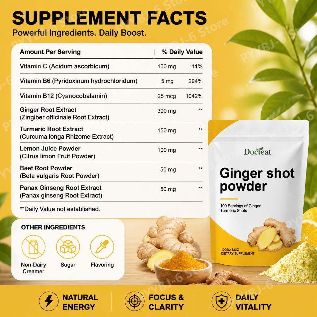 Docteat Ginger Shot Powder Vit - огляд і ціна Ginger Tea