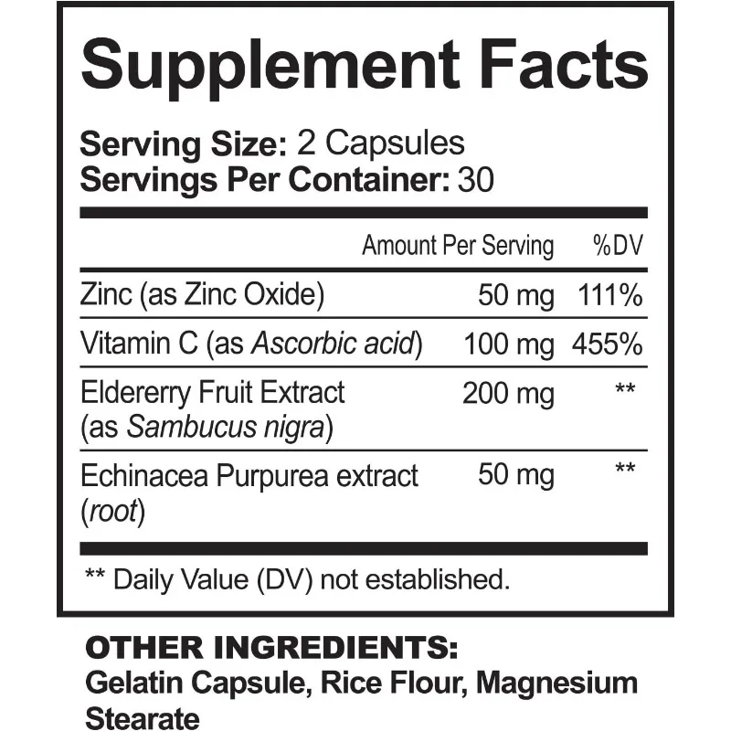 Zinc 50mg Capsules - Containin - огляд і ціна Echinacea